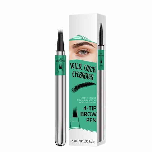 Eyebrow Pen 4-Prong Microblading Eyebrow Pencil Waterproof Long Lasting Fine Tip Natural Looking Brows Waterproof Eyebrow Makeup Tool for Defined Arches