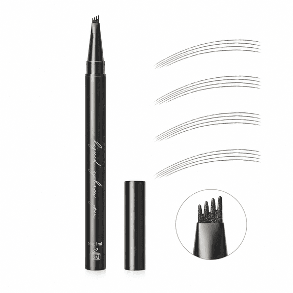 Artrylin Eyebrow Pen,Waterproof Micro-Embroidery Eyebrow Pencil with a Micro-Fork Tip Applicator Creates Looking Brows Effortlessly(Gray)