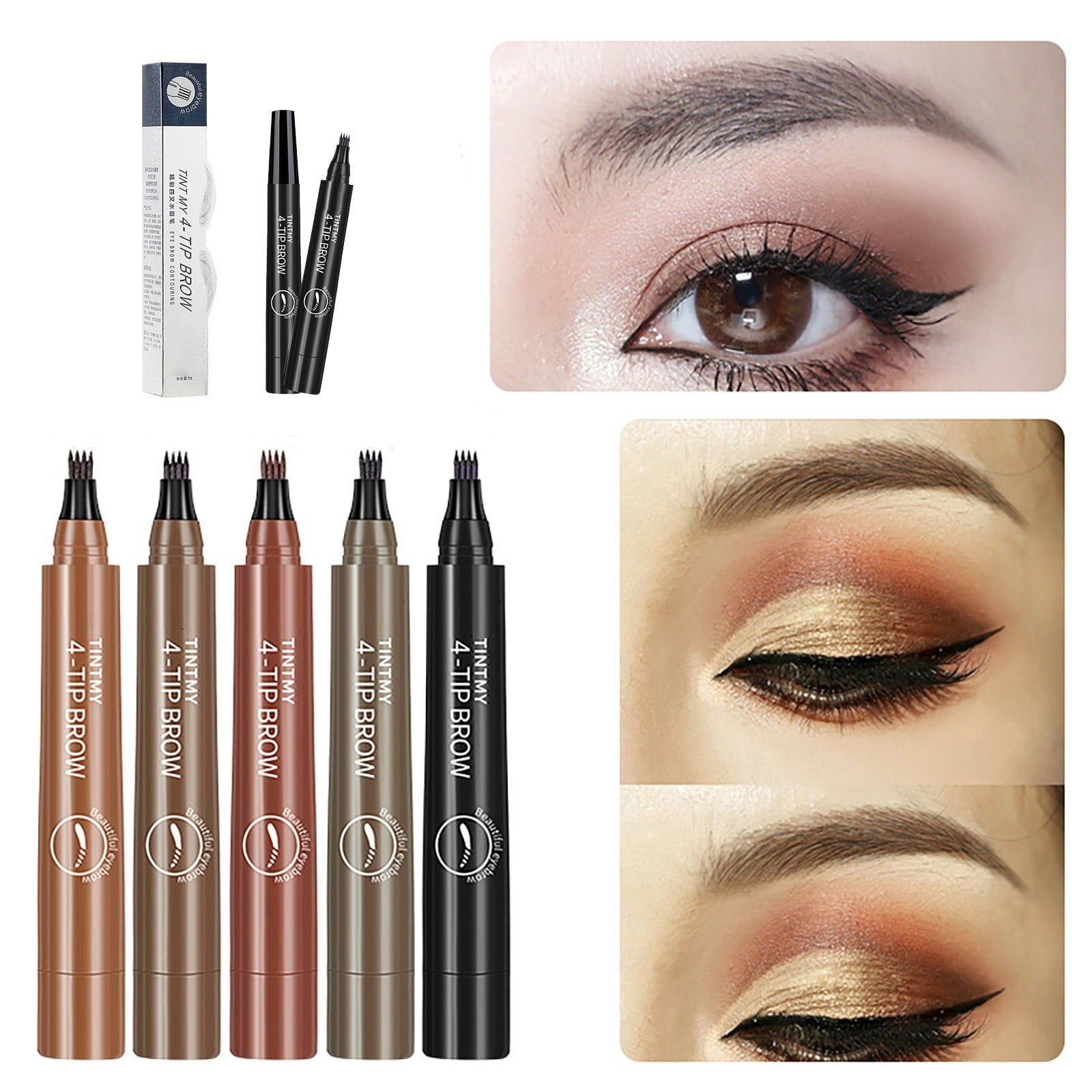 Eyebrow Pen Eyebrow Liquid Makeup Kit With Micro Tip Applicator Proof