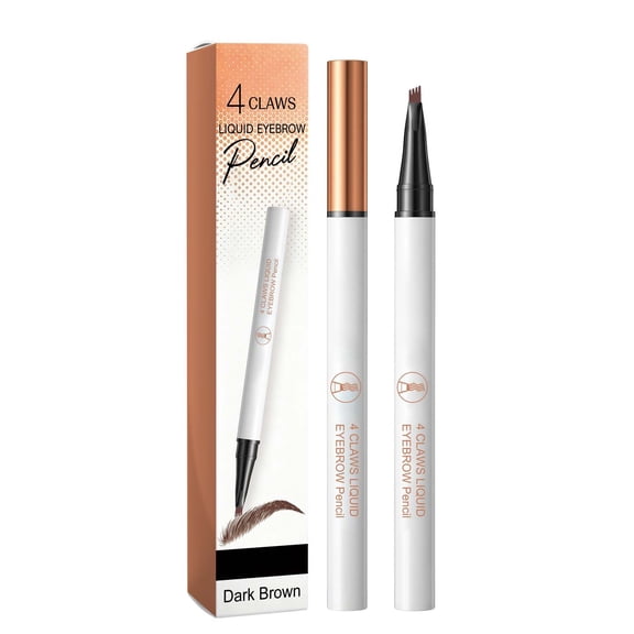 Eyebrow Pen, Waterproof Microblading Eyebrow Pencil, 4 Tip Precise Eye Brow Makeup Pen for Women to Effortlessly Create Hair Like Natural Brows, Non Dry Out and Last All Day