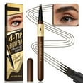 thumbnail image 1 of Eyebrow Pencil, 2026 New Microblading Eyebrow Pen with 4 Fork Tip, Eye Brow Pencil for Makeup, Create Natural Hair-Like Brows, Waterproof(Dark Brown), 1 of 6