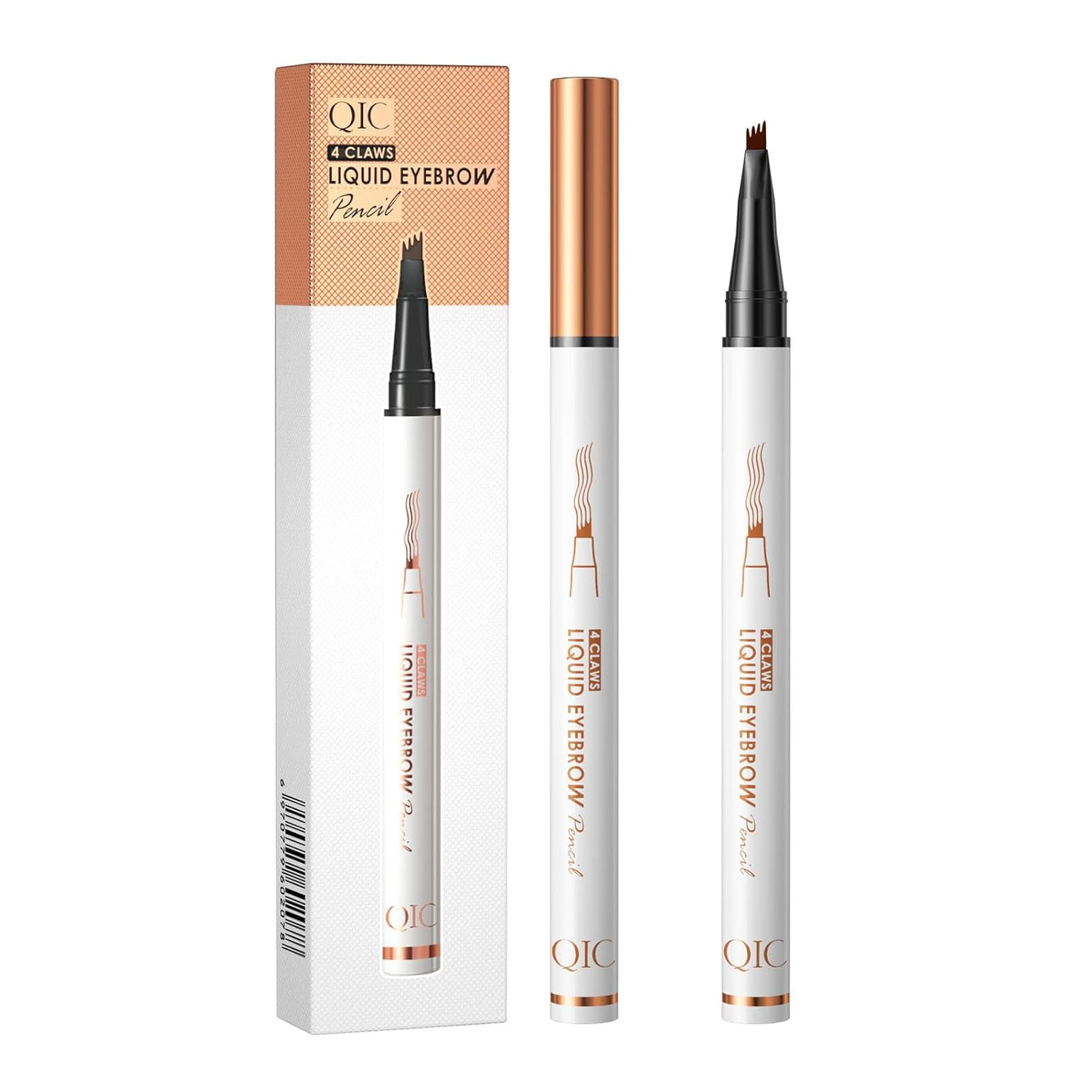 Eyebrow Pencil with 4 Fork Tip, 2024 New 3D Microblading Eyebrow Pencil