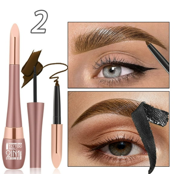 Eyebrow Pencil, Peel-Off Eyebrow Cream, 2-in-1 Long-Lasting Waterproof Eyebrow Makeup, Sweat-Resistant, Smudge-Proof, Natural Definition, Easy Application, Gentle Removal