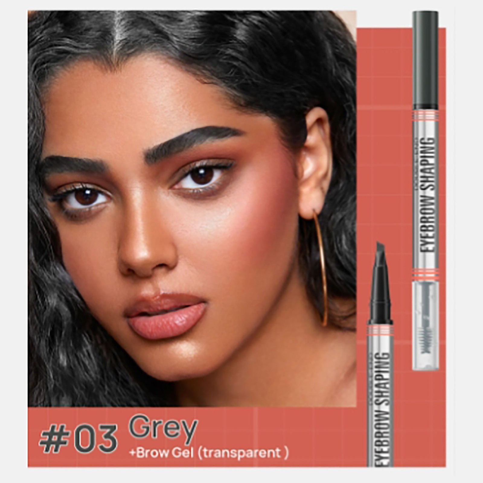 Eyebrow Pencil Retractable Soft Textured Long Wearing 2024 1.9ml Quad