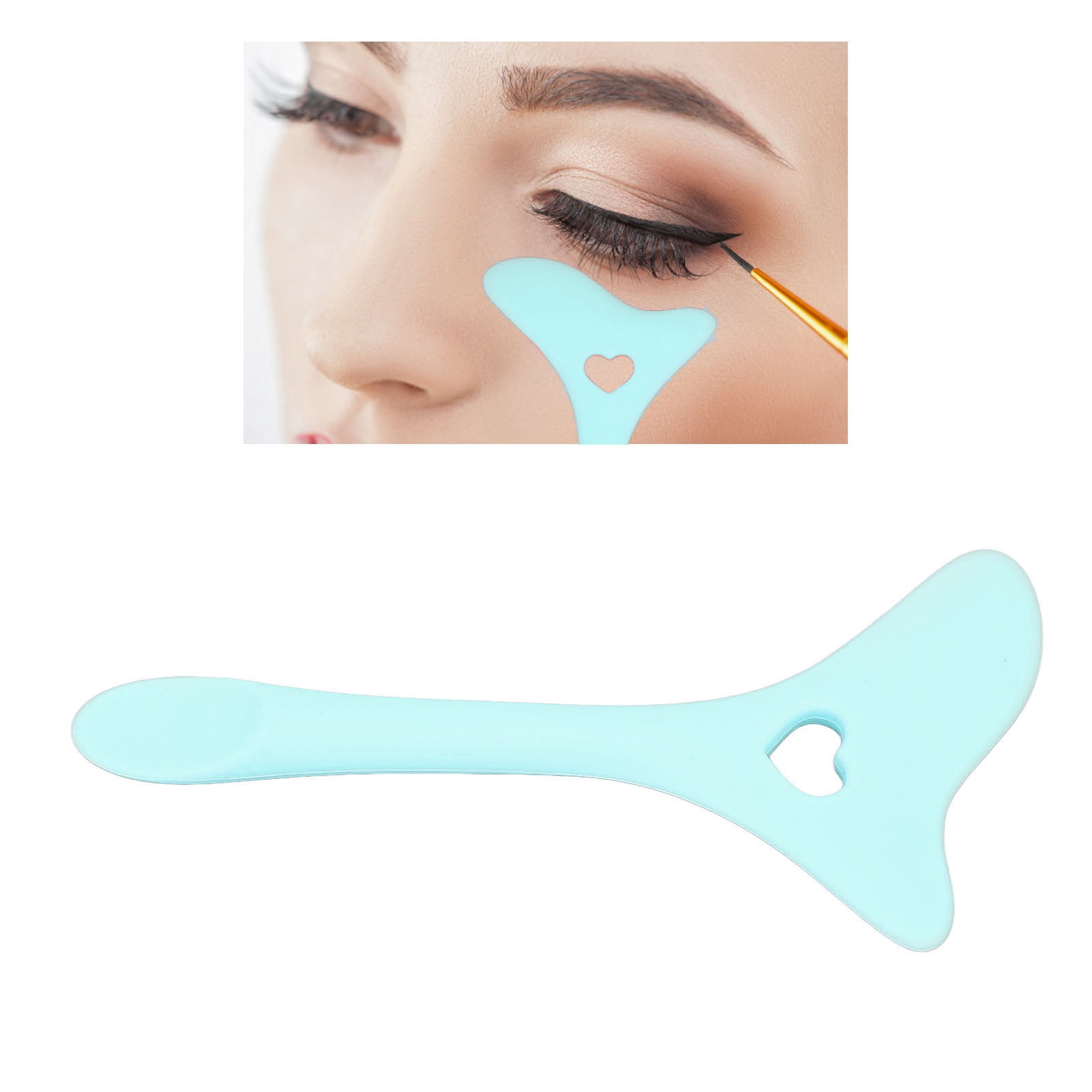 Eyebrow Pencil Stencil, Silicone Tail Spoon Flexible Eyeliners Template