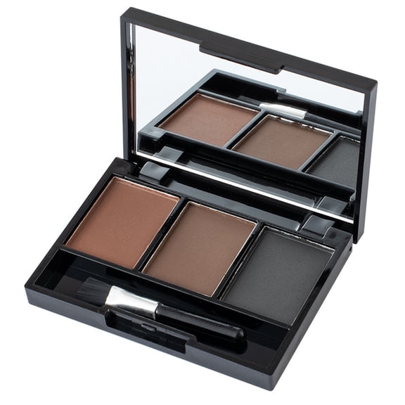 Eyebrow Powder, Eyebrow Kit Makeup Palette, 3 Colors Eye Brow Powder with Mirror & Brow Brush for Women, Waterproof Eye Brow Tinting Filler Palette Set for Defined Natural Stereo Brow Look