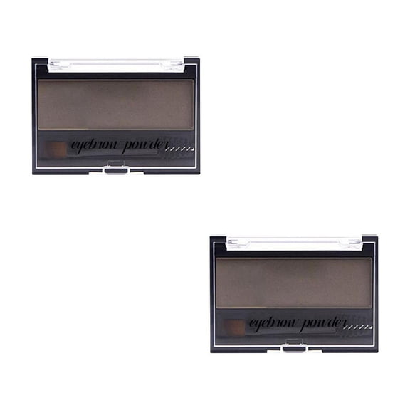 Eyebrow Powder Kit - Eye Brow Powder for Women, Long-Lasting Waterproof Brow Filler, ONE Shade, Double-Ended Brush, Full Defined Natural Brows, Soft & Smooth Texture, Brow Shaping Kit, Women 1 PC*2
