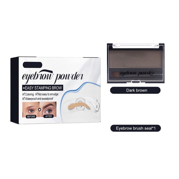 Eyebrow Powder Kit - Eye Brow Powder for Women, Long-Lasting Waterproof Brow Filler, ONE Shade, Double-Ended Brush, Full Defined Natural Brows, Soft & Smooth Texture, Brow Shaping Kit, Women 1 PC*1