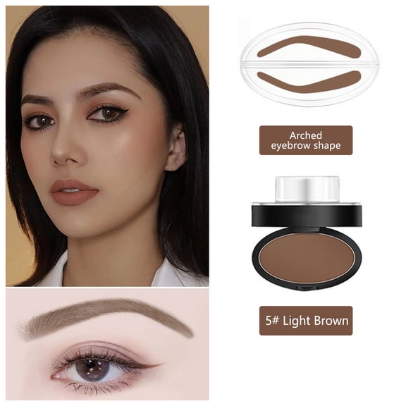 Eyebrow Powder Stamp,Eyebrow Shaping Tool,Eye Brow Powder Tinting Coloring Kit Delicate Shape For Beginner