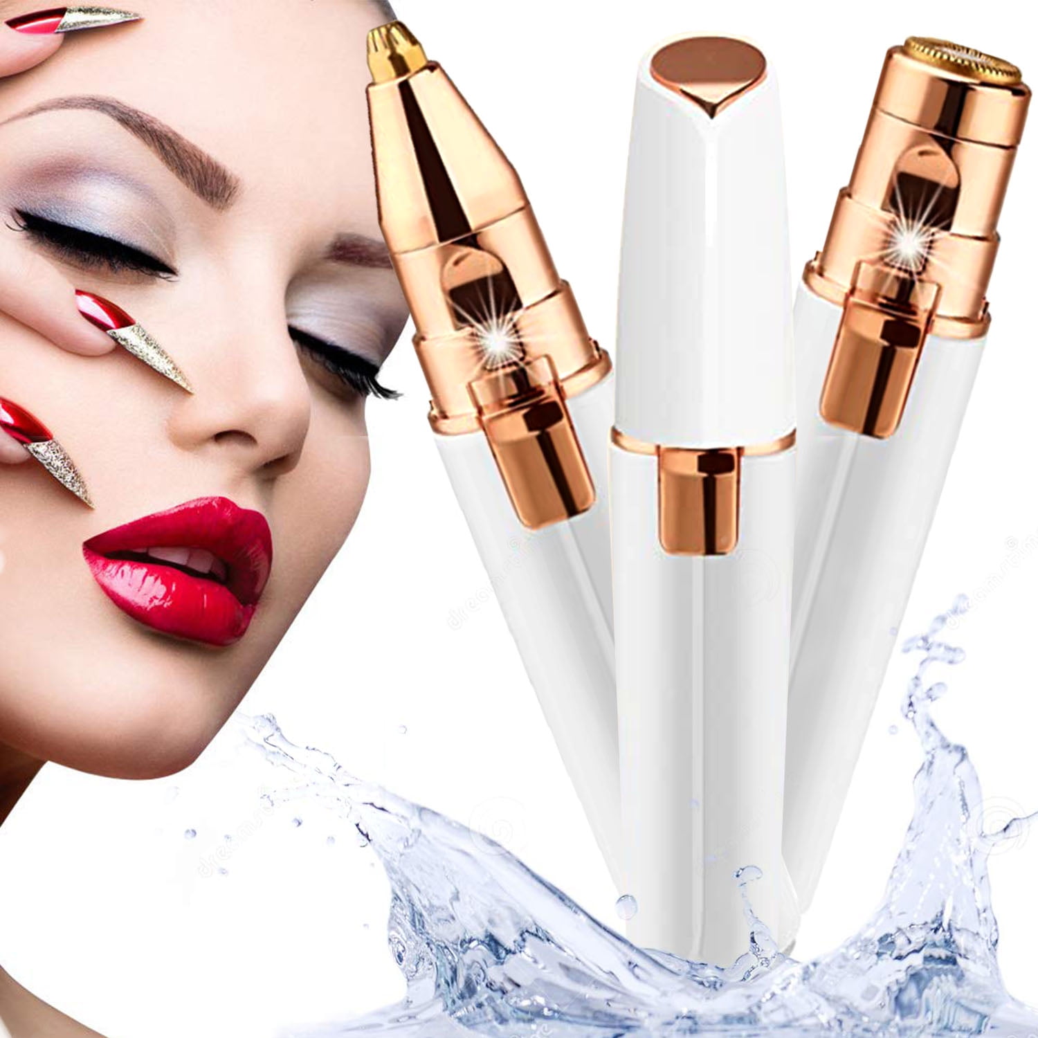 Eyebrow Razor 2 in 1 Facial Hair Removal for Women，Hair Removal Devicewith Builtin LED