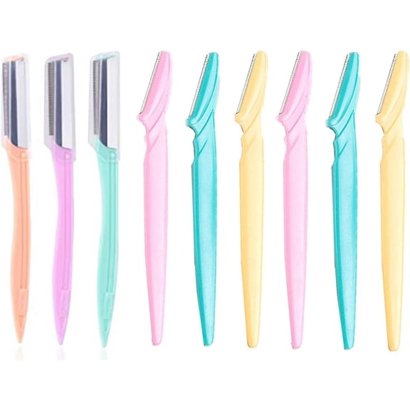 Eyebrow Razor 9 Pack, Precision Facial Hair Trimmer for Women, Eyebrow Shaper Facial Razor for Men