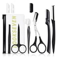 thumbnail image 1 of Eyebrow Razor Kit, 9 in 1 Professional Eyebrow Grooming Set for Women and Men, Including 3 Eyebrow Razors Trimmer,1 Tweezer,1 Scissor,1 Eyelashes Roller,1 Storage Bag, 1 of 16