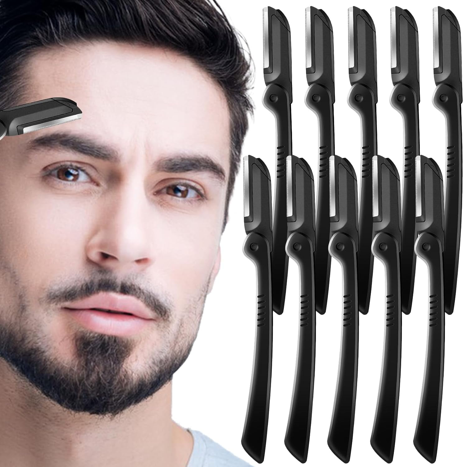 Eyebrow Razor，Men's Facial Folding Dermaplane Razor, Men's Eyebrow and ...