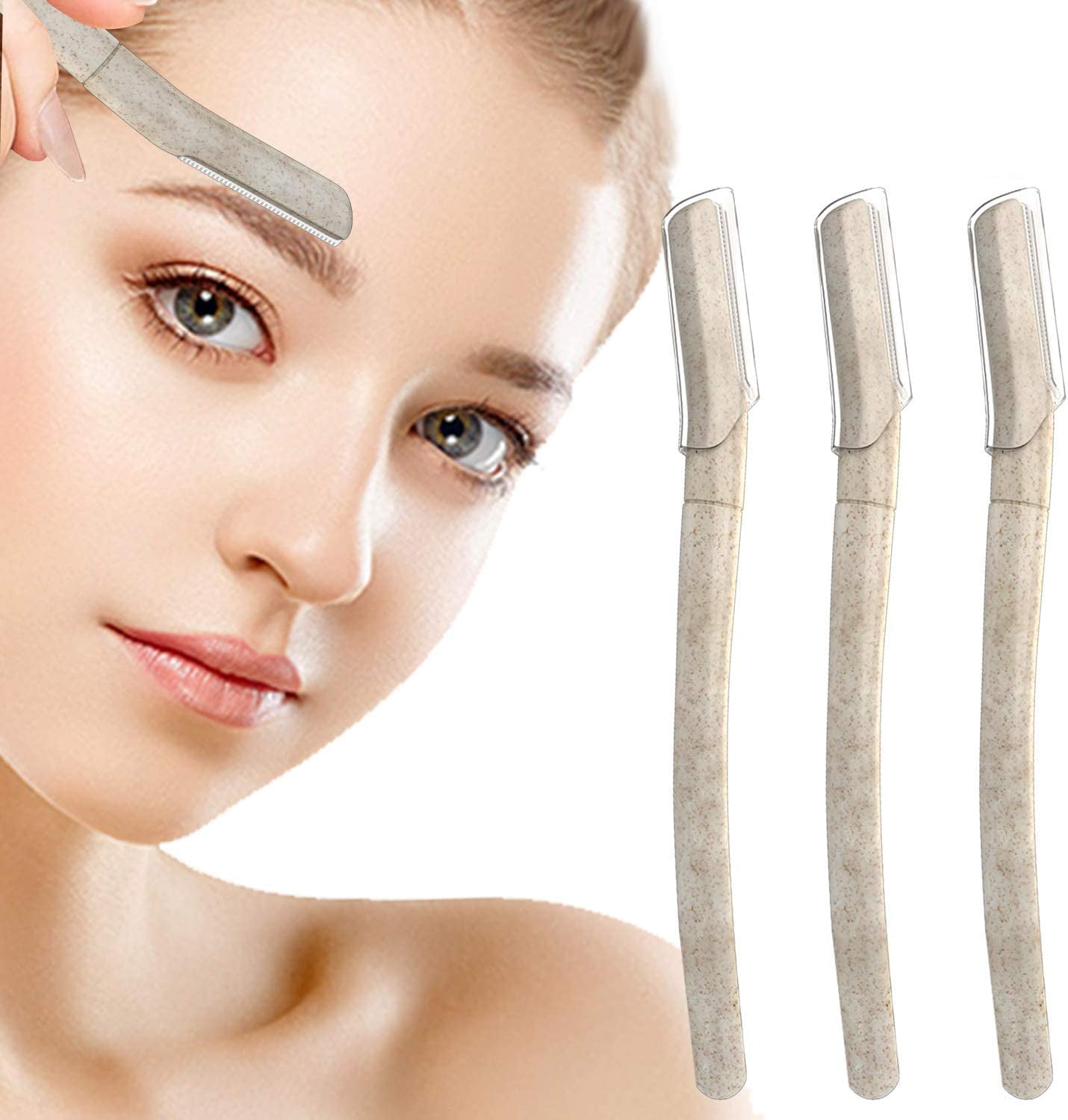 Eyebrow Razor for Women 3 Pack, Hair Removal Facial Razor with ...