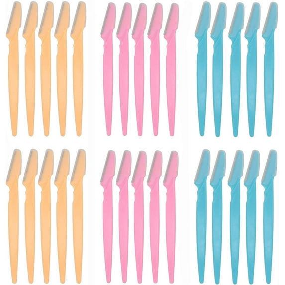 Eyebrow Razor for Women, 30pcs Exfoliating Dermaplaning Tool Facial Razor with Safety Precision Cover Face Hair Trimmer Shaper Shaver for Skincare Party Favors