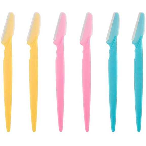 Eyebrow Razors Facial Hair Remover Shaver Trimmer Shaper, Exfoliating Dermaplaning Tool for Women and Men 6 Pcs
