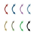 thumbnail image 1 of Eyebrow Ring Neon Anodized Titanium Spiked Cartilage Piercing Tragus 16G 8MM, 1 of 6
