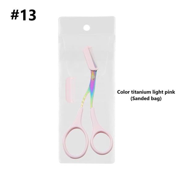 Eyebrow Trimmers Scissors, Precision Eyebrow Scissors with Comb, Ergonomic Non-Slip Eyebrow Cutter for Hair Removal, Stainless Steel Durable Eyebrow Grooming Tool