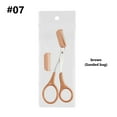 thumbnail image 1 of Eyebrow Scissors, Eyebrow Trimmers, Stainless Steel Precision Eyebrow Grooming Scissors with Comb and Protective Cover, Ergonomic Comfortable Plastic Handle for Women and Beginners, 1 of 9