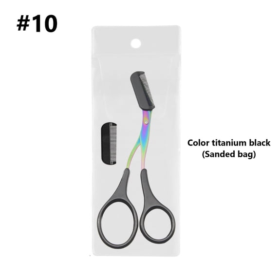 Eyebrow Scissors, Eyebrow Trimmers, Stainless Steel Precision Eyebrow Grooming Scissors with Comb and Protective Cover, Ergonomic Comfortable Plastic Handle for Women and Beginners
