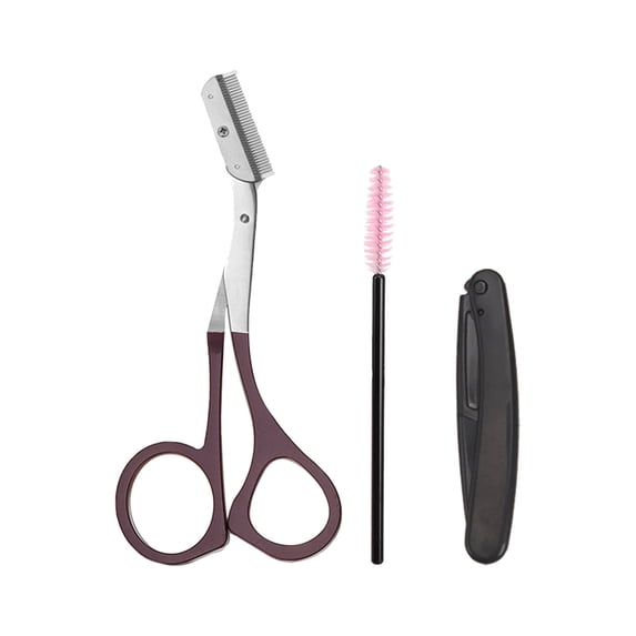 Eyebrow Shaping Scissors with Detachable Comb for Precise Trimming and Grooming Beauty Tool