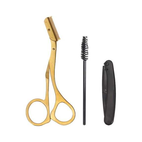 Eyebrow Scissors with Comb 2025 Precision Grooming Tool for Facial Hair Removal and Styling
