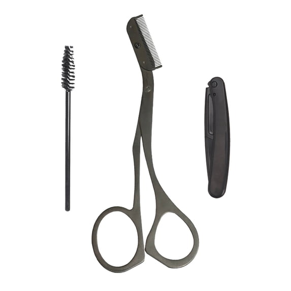 Eyebrow Shaping Scissors with Detachable Comb for Precise Trimming and Grooming Beauty Tool