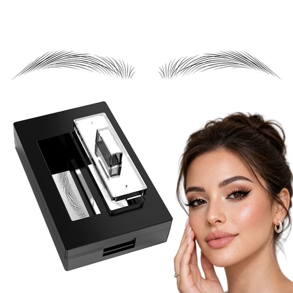 Eyebrow Stamp, Brow Stamp Stencil Kit, Beginner Brow Makeup Tool for Natural Defined Brows (Natural eyebrows)