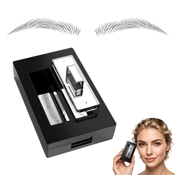 Eyebrow Stamp, Eyebrow Stamp Stencil Kit – Upgraded Brow Makeup Tool for Beginners, Quick Shaping & Easy Application (Little Europe)
