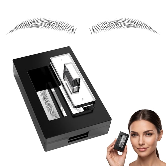 Eyebrow Stamp – Sello Para Cejas, Brow Stamp Stencil Kit, Upgraded Brow Makeup Tool for Beginners, Easy Shaping (Soft European-Style Brows)