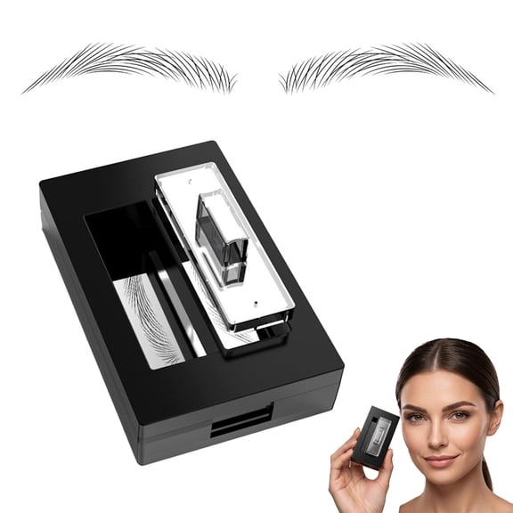 Eyebrow Stamp – Sello Para Cejas, Brow Stamp Stencil Kit, Upgraded Brow Makeup Tool for Beginners, Easy Shaping (Soft European-Style Brows)