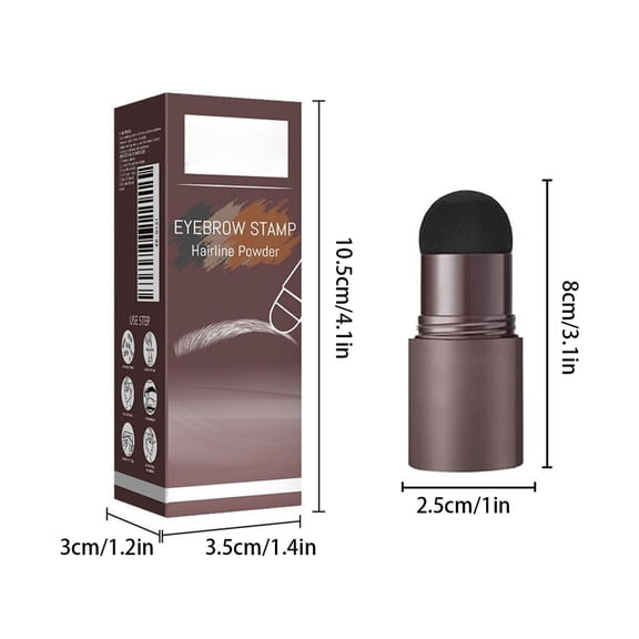 Eyebrow Stamp - Sweat Proof Molding Powder, Effortless Filling & Shaping, Quick Hairline Definition, Natural Look, Long-Lasting Wear, Daily Makeup, Beauty Tool, Holiday Gift, Women, 0.06oz 1PC*5
