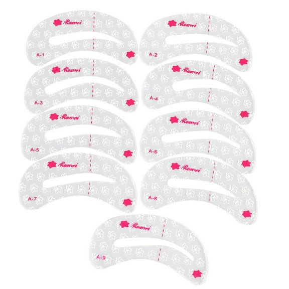 Eyebrow Stencil Kit Reusable 9Pcs Set for Shaping and Styling Beauty Tool