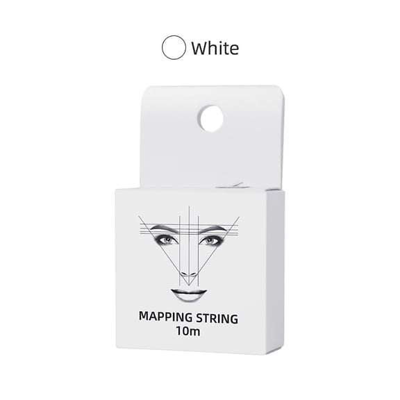 Eyebrow Stencil & Liner Box, White - 1 Box, Pre Inked Mapping String Microblading Eyebrow Marker Thread Line Tool 10Ml, Easter, St. Patrick'S Day, Wedding, Beauty Tools, Beauty Equ Makeup Organizers