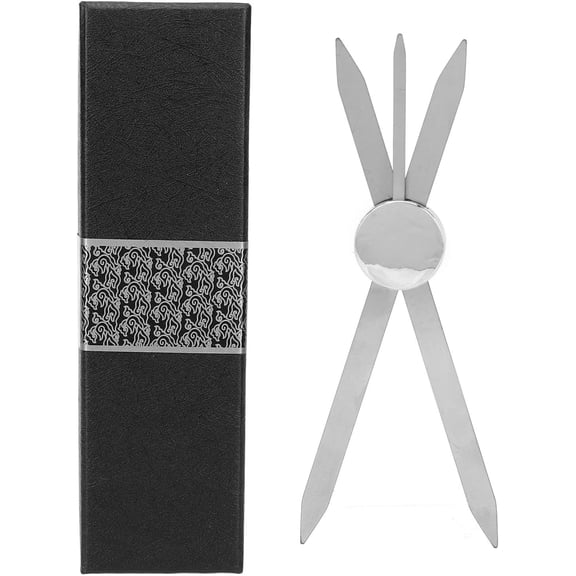 Eyebrow Stencil Ruler, 3 Point Positioning Eyebrow Makeup Ruler, Stainless Steel Design Brow Measuring Tool for Microblading Silver