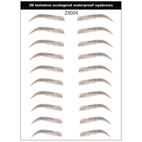 Eyebrow Stencils - 9/10 Pairs, New Quality, Easy Application Guide Included
