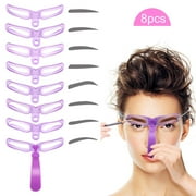 Eyebrow Stencils, Eyebrow Template, 8 Styles Reusable Eyebrow Stencil