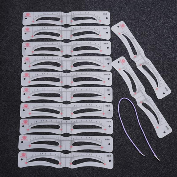Eyebrow Stencils Kit 12 Pieces Eyebrow Shaping Tool Eyebrow Grooming Kit, Quick Thrush Tool
