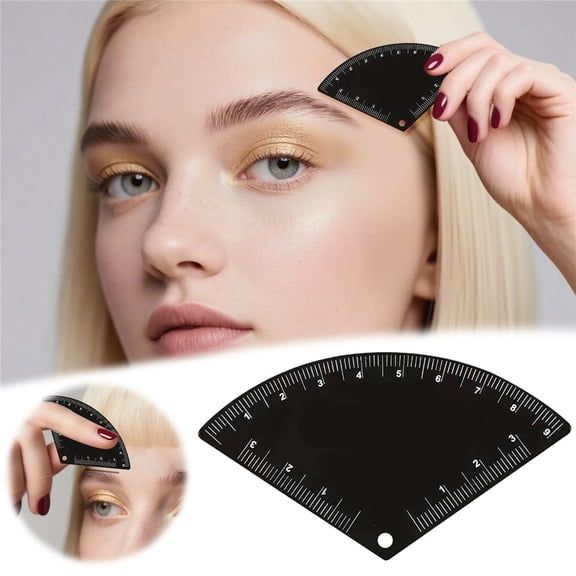 Eyebrow Stencils for Shaping, Fast Drawing Eyebrow Measuring Tool Reusable Double-Sided Brow Mapping Kit for Women Beginner Flat