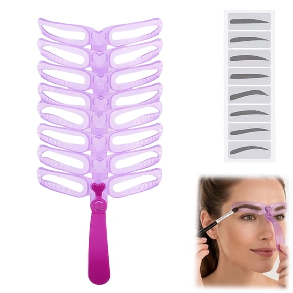 Eyebrow Stencils for Shaping, Reusable Brow Template Kit, Adjustable Eyebrow Guide Tool for Easy Brow Styling (1PC)