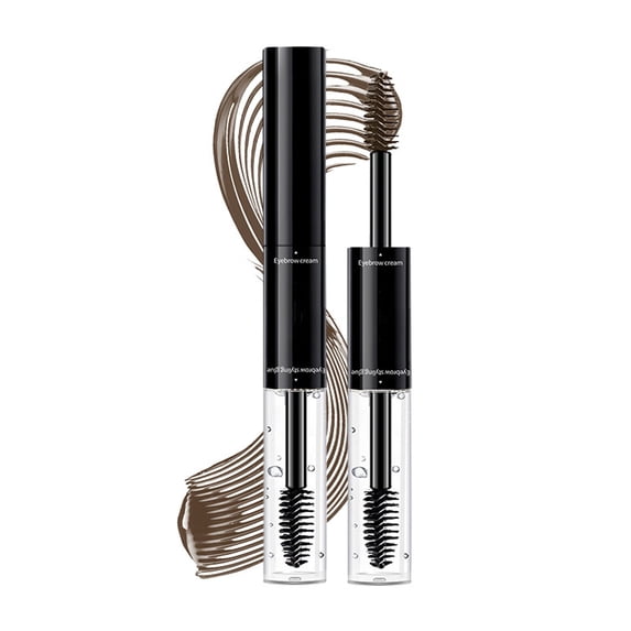 Eyebrow Tint Light Brown Double Ended Brow Gel, Long Lasting Waterproof Eyebrow Liquid, Smudge Proof Sweat Resistant Brow Tint for Defined Brows, 2.5ml+2ml