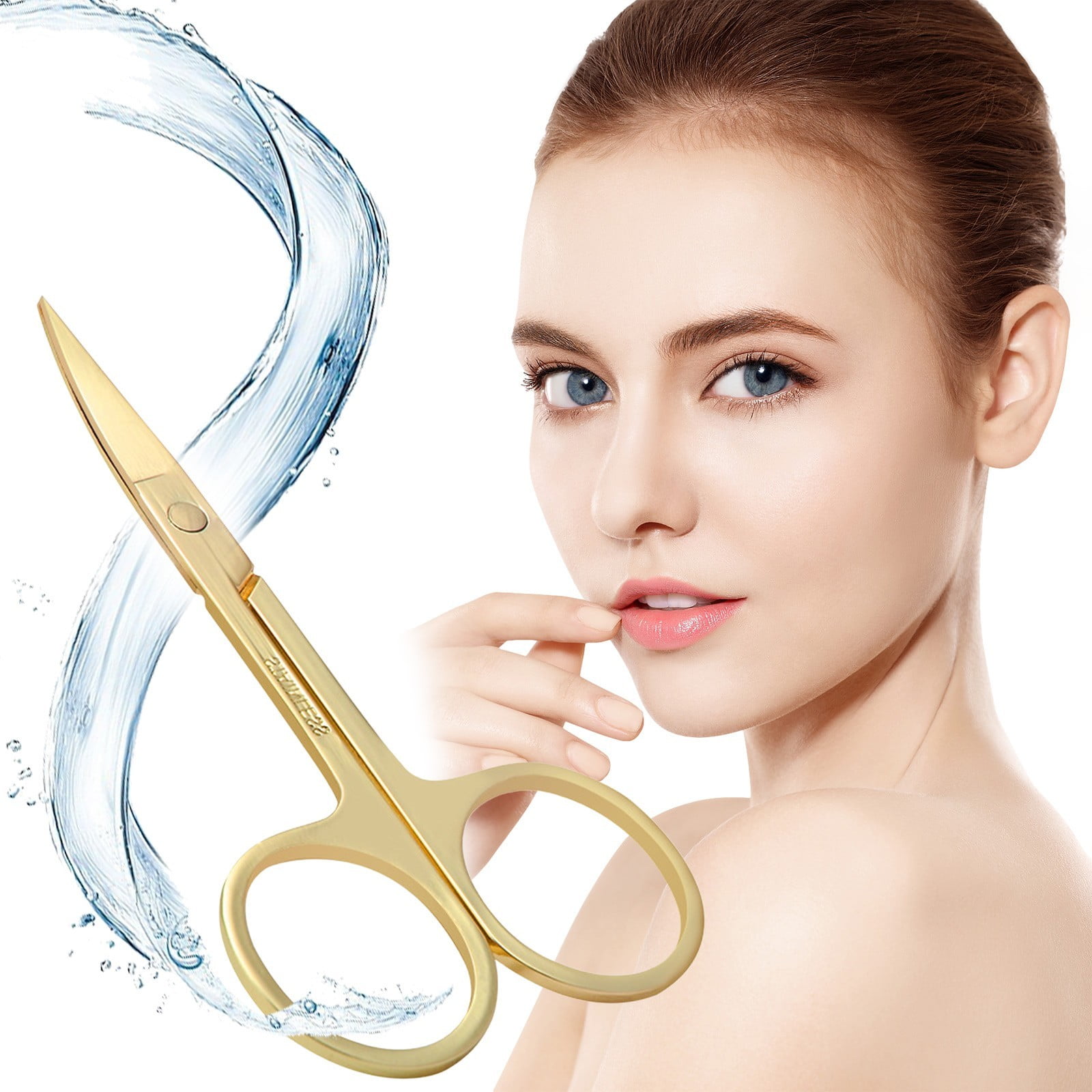 Eyebrow Trimmer Curved Round Facial Hair Scissors Beard Nose Beard