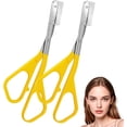 thumbnail image 1 of Eyebrow Trimmer Scissor, 2-in-1 Professional Eyebrow Scissors with Comb, Portable Razor for Home Use, Removal Shaping Tool for Women, 1 of 7