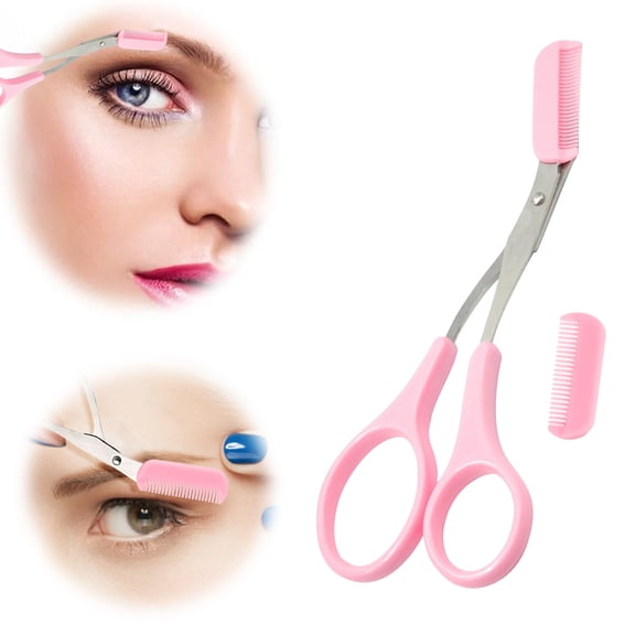 Eyebrow Trimmer Scissor, 2024 New Eyebrow Trimmer for Women Men,Eyebrow Scissors with Comb,Non-Slip Eyebrow Cutter Eye Brow Razors,Eye Brow Shaper Trimming Scissors Makeup Tool