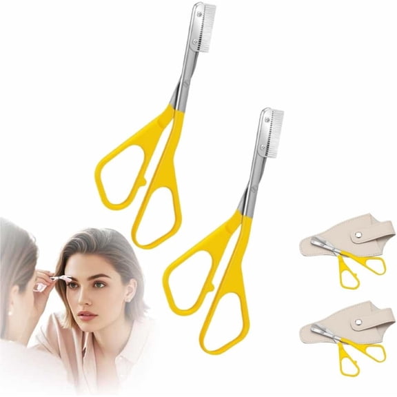 Eyebrow Trimmer Scissor, 2026 Upgrade Precision Eyebrow Grooming Kit, Portable Razor for Home Use, Removal Scissor Shaping Tool for Women