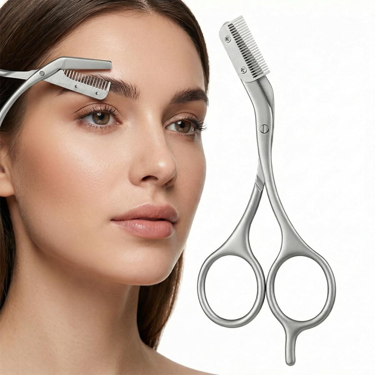 Eyebrow Trimmer Scissor with Comb, 2026 New Eyebrow Scissors with Comb ...