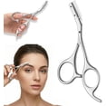 thumbnail image 1 of Eyebrow Trimmer Scissor with Comb, 2026 New Razor Scissors, Stainless Steel Precision Cutter Hair Removal Makeup Tool for Women and Men (1, Gray) Gray, 1 of 8