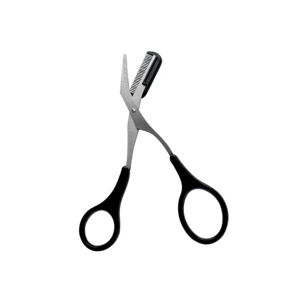Eyebrow Trimmer Scissors with Comb Eyelash Hair Scissors Stainless Steel Eyebrow Razor Grooming Wenkbrauw Trimmer