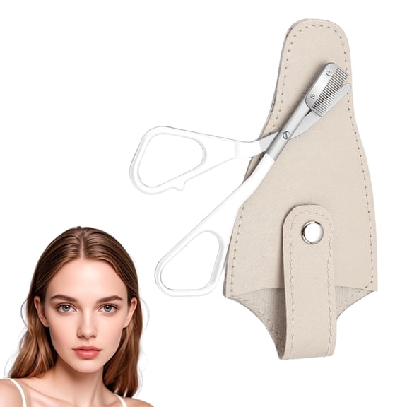 Eyebrow Trimmer Scissors with Comb, Stainless Steel Brow Grooming Tool for Women