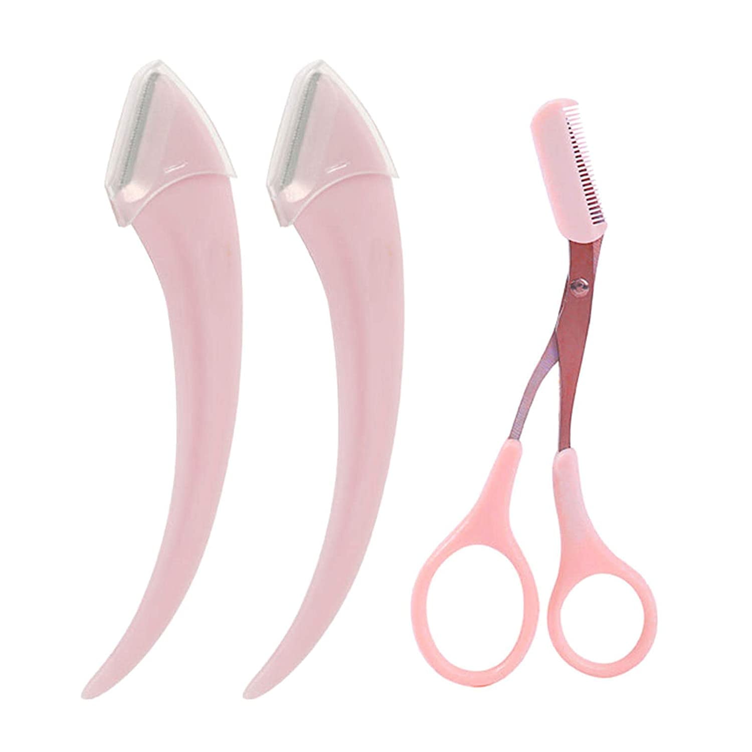 Eye Lashes Razor Eyebrow Trimmer Set Steel Eyebrow Razor Eyelashes Scissors Eyebrow Hair ...